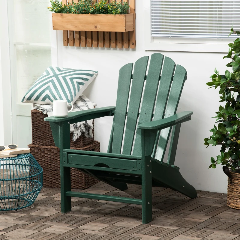 Cadeira Adirondack Polietileno de Alta Densidade na cor verde