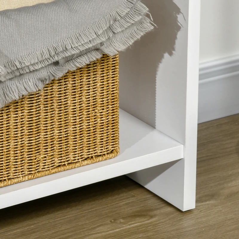 Mesa consola com 2 gavetas, branco