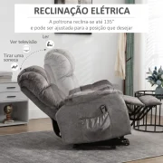 Poltrona em veludo - sofá reclinável - sofá relax