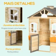 Casa de madeira para crianças de 3-7 anos, jardim