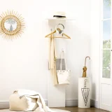 Móvel cabide de entrada com 4 ganchos, branco