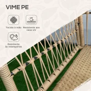 Conjunto de mesa e cadeiras para jardim em Vime
