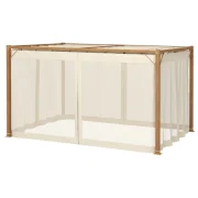 Pérgola de jardim teto retrátil e mosquiteiros, em alumínio