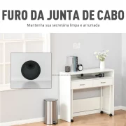 2 Mesas, Secretárias para Escritório, Branco com Rodas.