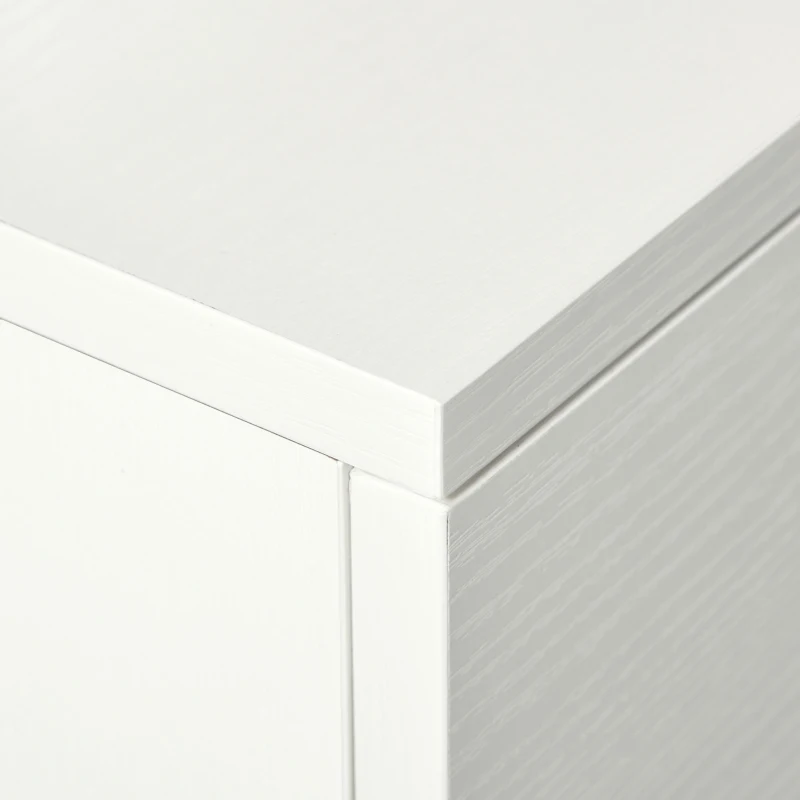 2 Mesas, Secretárias para Escritório, Branco com Rodas.