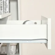 2 Mesas, Secretárias para Escritório, Branco com Rodas.