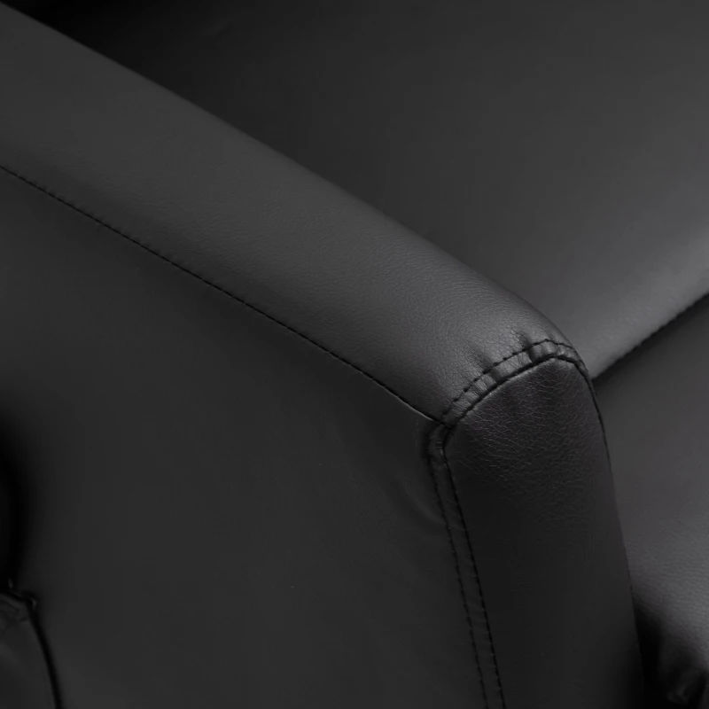 Sofá poltrona preto 2 em 1: poltrona reclinável 145º e de elevação para pessoas