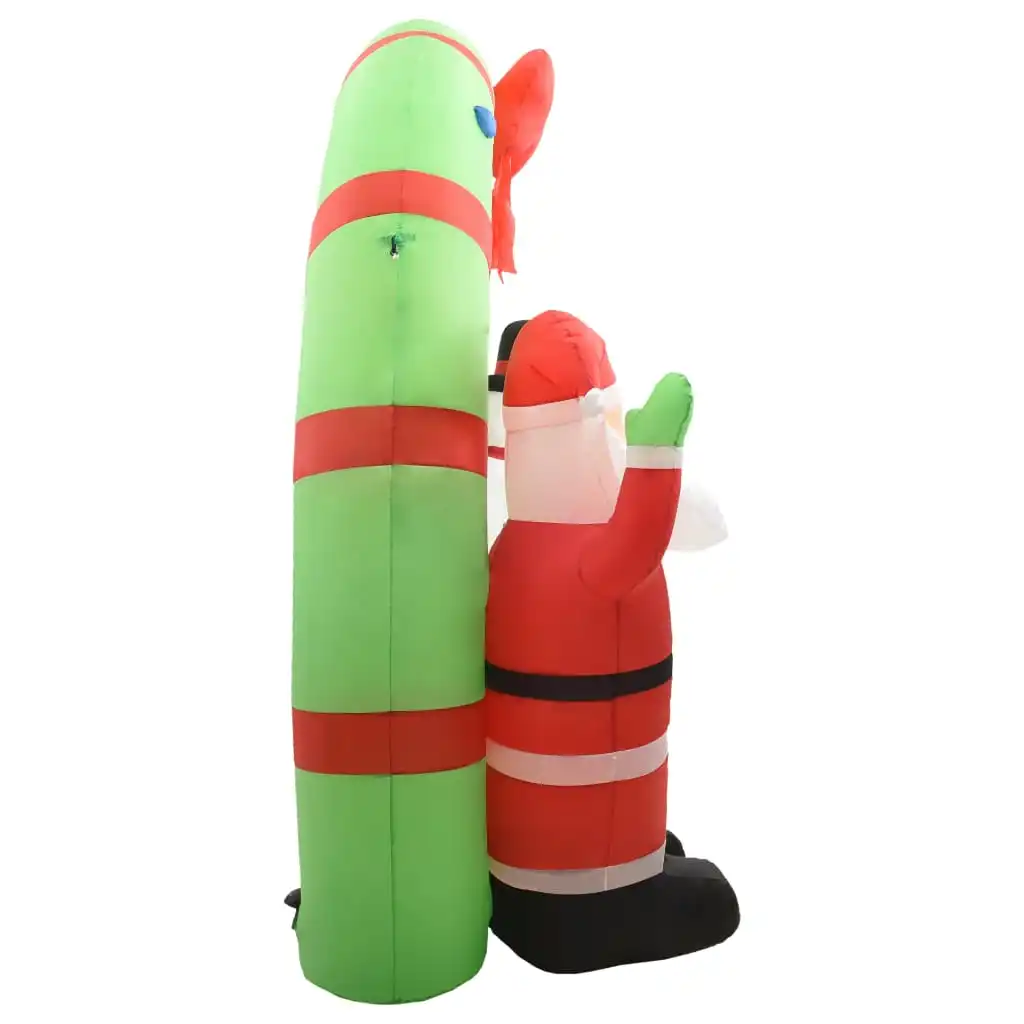 Arco Insuflável de Natal, Pai Natal com Boneco de Neve 2,23 mt