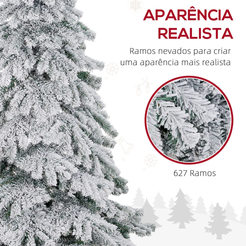 Árvore de Natal 1,80mt c/ Neve Artificial