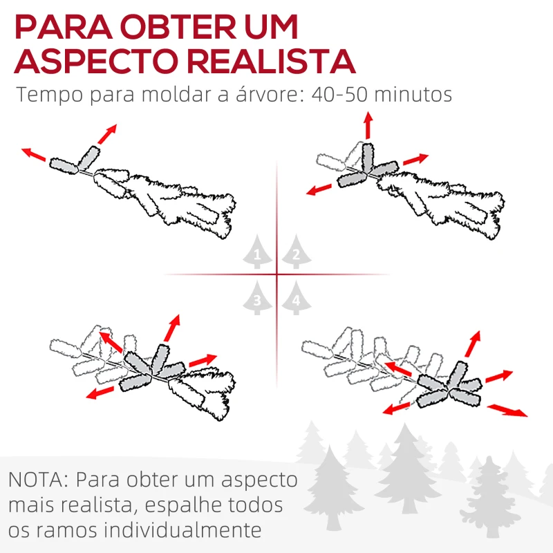 Árvore de Natal 1,80mt c/ Neve Artificial