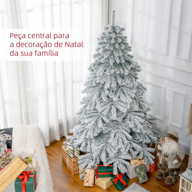 Árvore de Natal 1,80mt com Neve Artificial