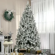 Árvore de Natal Artificial verde 2,55 mt com Neve