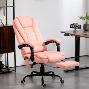 Cadeira de Massagem com Massagem, Reclinável, Rosa