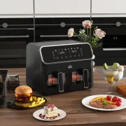 Fritadeira Air Fryer sem Óleo, 8 Litros, 2700W 2 Cestos Independentes
