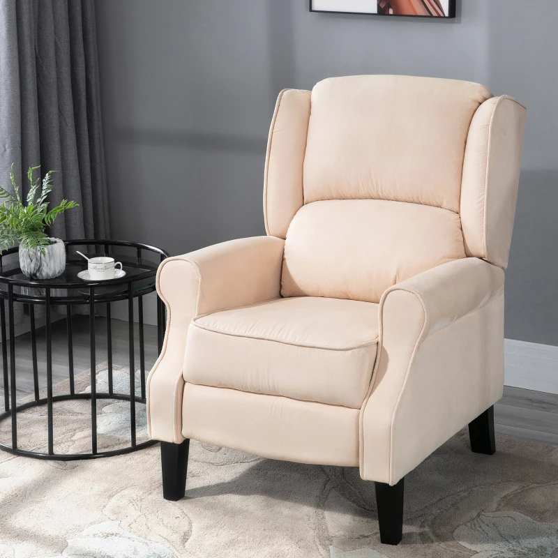 Sofá Individual Massagem Poltrona Relax Reclinável Bege