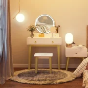 Toucador com Espelho com Luz LED e Banco