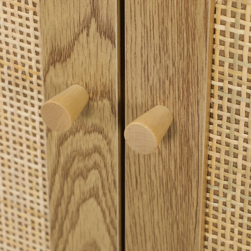 Aparador com 3 Portas em Vime Estilo Boémio
