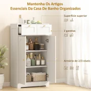 Casa de Banho Estreito com 2 Gavetas
